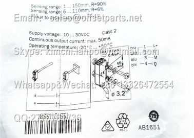 Sensor WTB2S-2N1151 1066113 10-30VDC para el reemplazo de piezas de la máquina de impresión offset HD proveedor